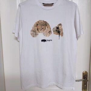 Palm Angels White Crewneck Tee